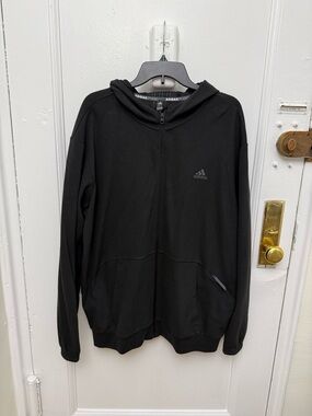 Adidas Studio Men’s Black Full-Zip Hoodie Size XL
